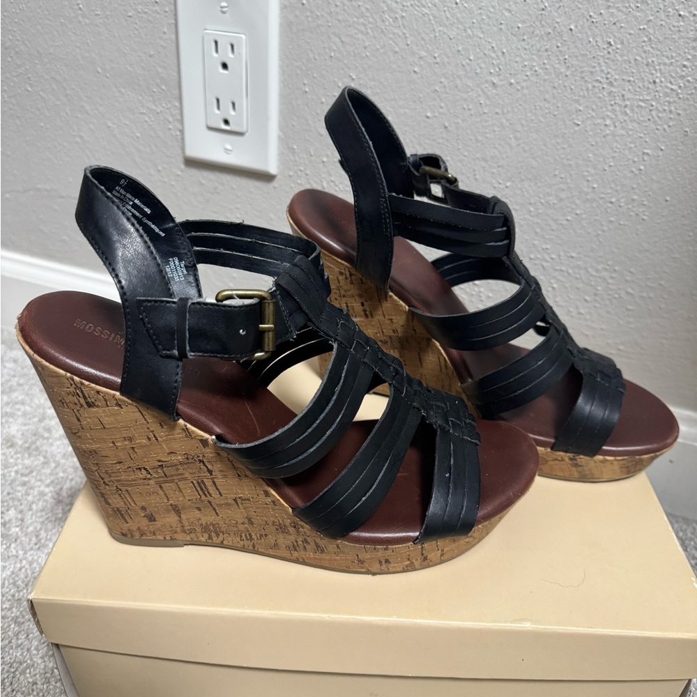 Mossimo Black Wedge Sandals